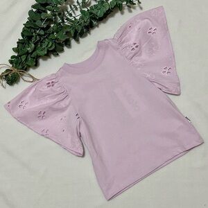 NWT MOLO Kids' Girls Flutter Sleeve T-shirt In Pink | Sz 104 4 Yrs